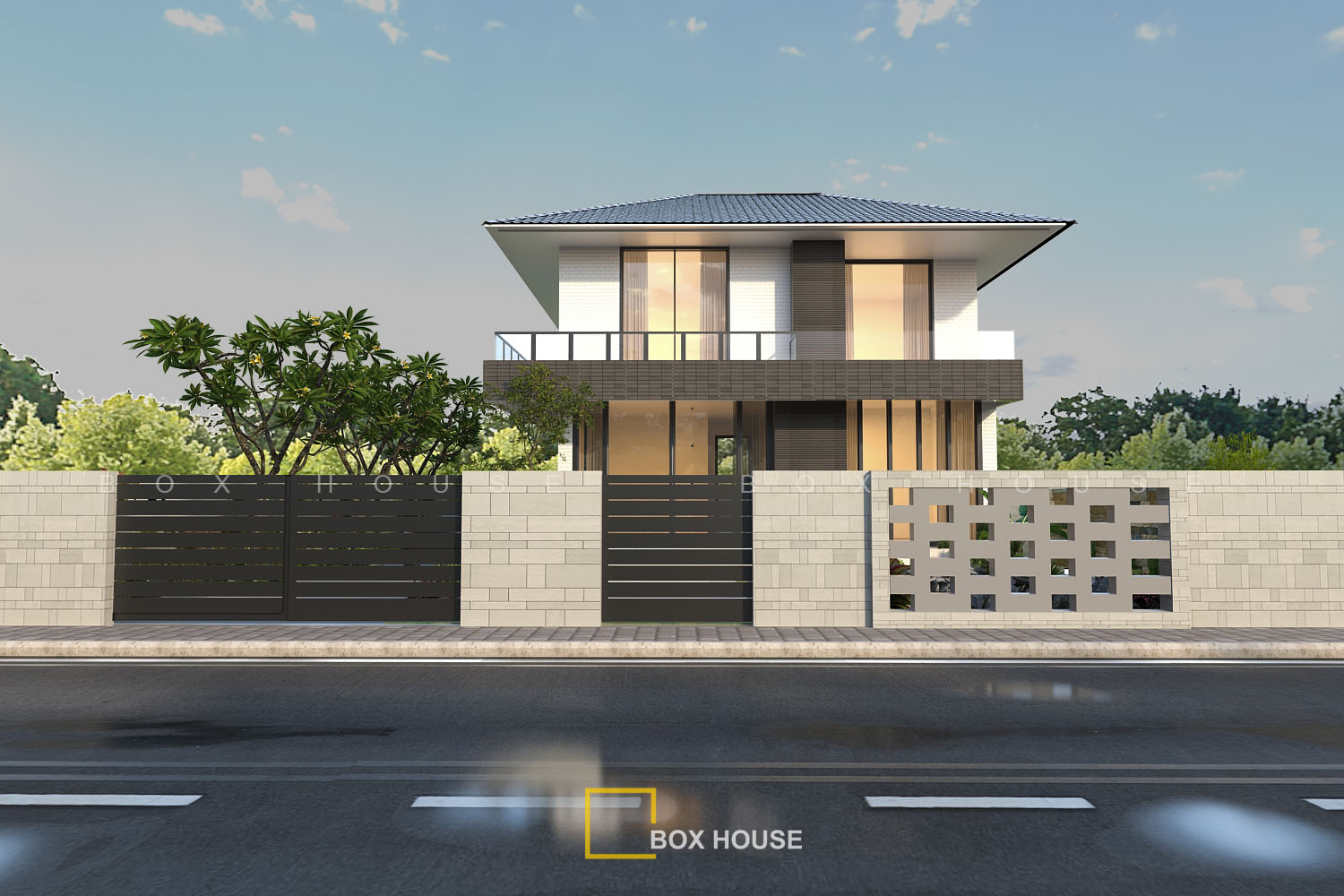 Thiết kế biệt thự vườn mái Nhật