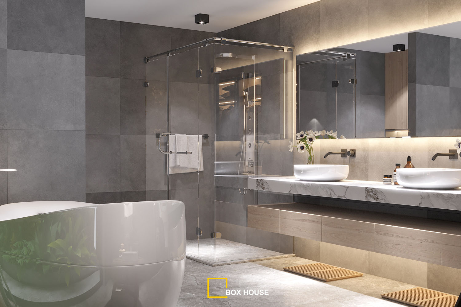 Thiết kế nhà tắm không gian rộng