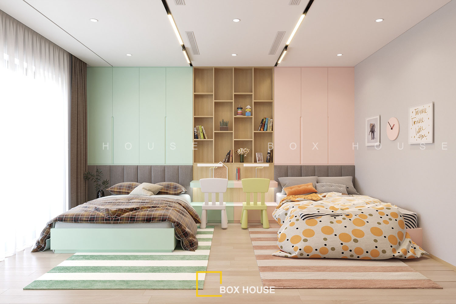 Thiết kế nội thất phòng ngủ cho bé đáng yêu