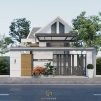 Mẫu nhà vườn 1 tầng đẹp nhất