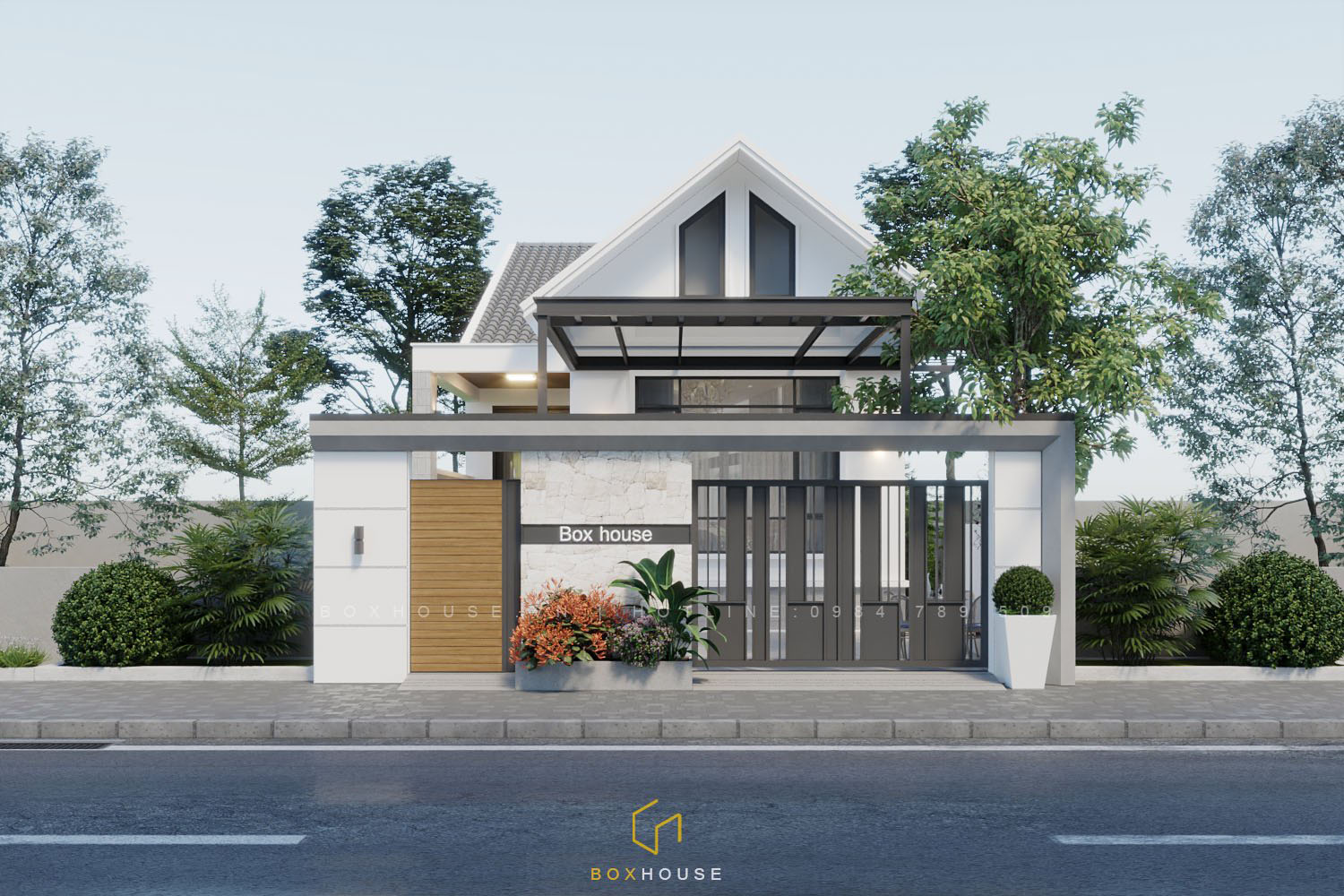 Mẫu nhà vườn 1 tầng đẹp nhất