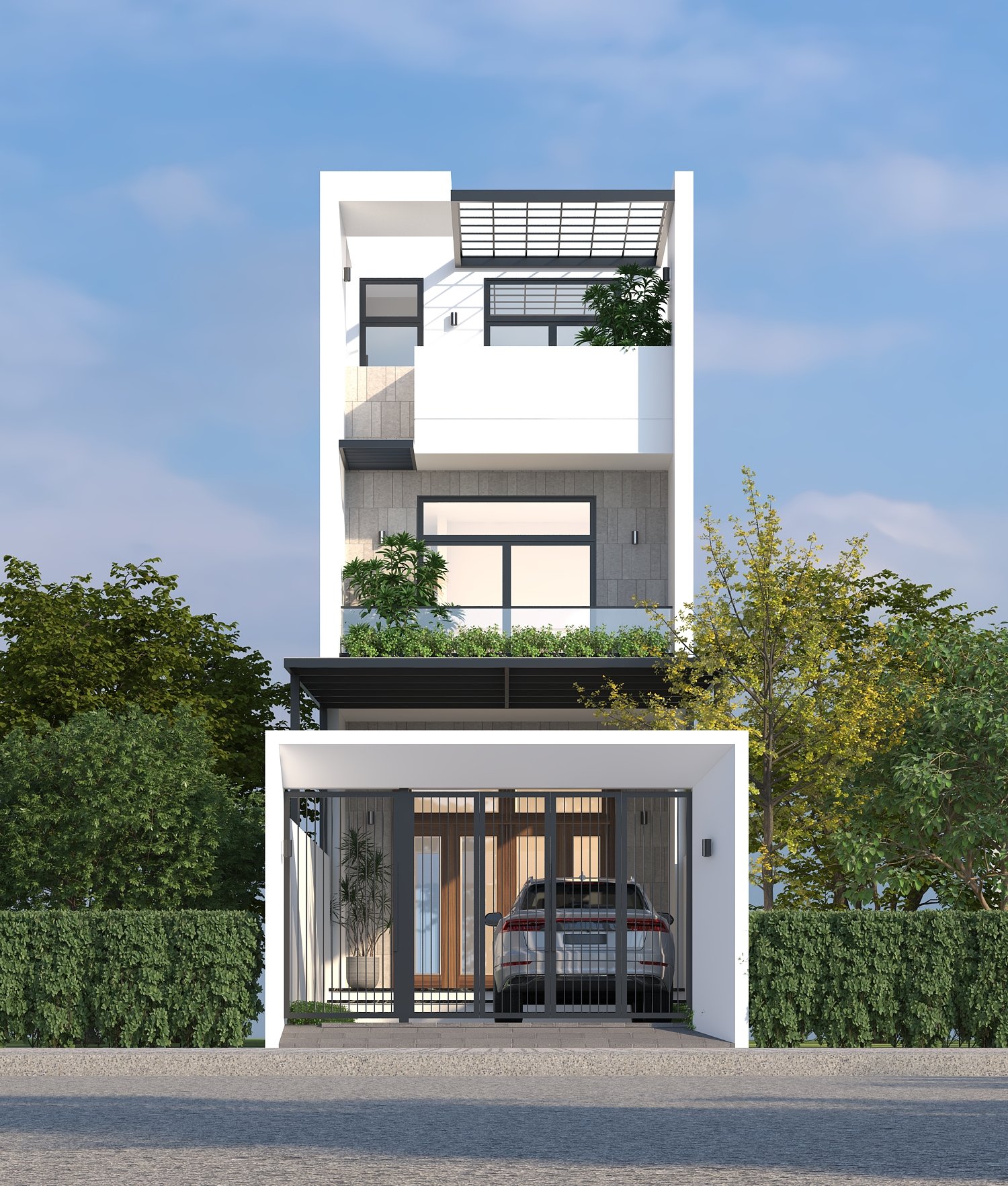 Nhà phố 3 tầng tại Hoằng Hóa - Thanh Hóa với phong cách hiện đại