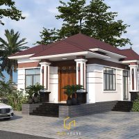 Nhà vườn mái Nhật tại Nông Cống - Nhà anh Nam Nhà vườn 1 tầng, không gian rộng rãi