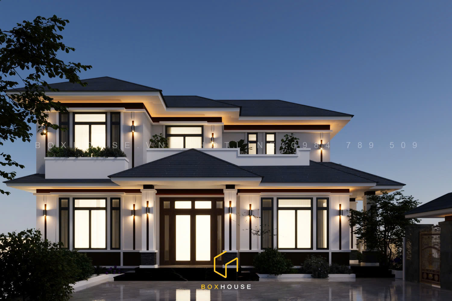 Biệt thự vườn 2 tầng tại Sầm Sơn, Thanh Hóa mang phong cách hiện đại